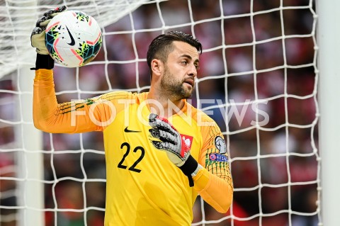  09.09.2019 - WARSZAWA<br />
PILKA NOZNA - KWALIFIKACJE UEFA EURO 2020<br />
FOOTBALL UEFA EURO 2020 QUALIFIERS<br />
MECZ POLSKA (POLAND) - AUSTRIA (AUSTRIA)<br />
N/Z LUKASZ FABIANSKI SYLWETKA<br />
 