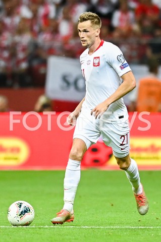  09.09.2019 - WARSZAWA<br />
PILKA NOZNA - KWALIFIKACJE UEFA EURO 2020<br />
FOOTBALL UEFA EURO 2020 QUALIFIERS<br />
MECZ POLSKA (POLAND) - AUSTRIA (AUSTRIA)<br />
N/Z TOMASZ KEDZIORA SYLWETKA<br />
 
