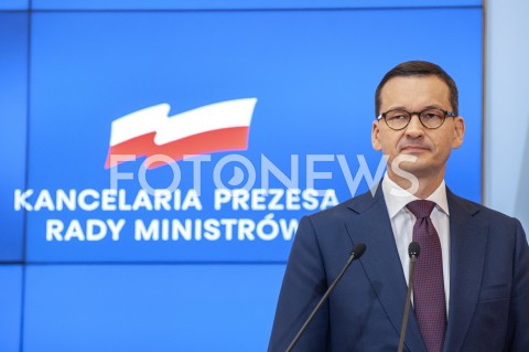 Konferencja premiera i ministra finansów dotycząca projektu budżetu na 2020 rok w Warszawie