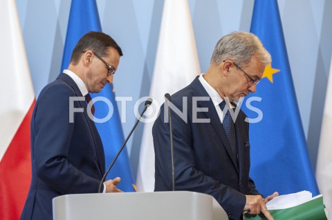  24.09.2019 WARSZAWA<br />
KONFERENCJA PREMIERA I MINISTRA FINANSOW<br />
BUDZET 2020 EKOKPRM<br />
N/Z PREMIER MATEUSZ MORAWIECKI JERZY KWIECINSKI<br />
 