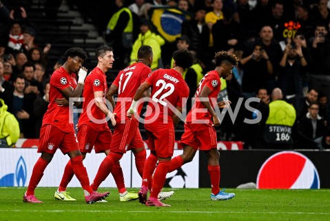  01.10.2019 - LONDYN<br />
PILKA NOZNA - MECZ FAZY GRUPOWEJ LIGI MISTRZOW<br />
TOTTENHAM HOTSPUR - BAYERN MONACHIUM<br />
Football - Champions League Group B match<br />
(Tottenham Hotspur - Bayern Munich)<br />
N/Z ROBERT LEWANDOWSKI RADOSC BRAMKA GOL NA 1:2<br />
 