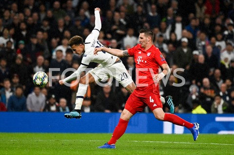  01.10.2019 - LONDYN<br />
PILKA NOZNA - MECZ FAZY GRUPOWEJ LIGI MISTRZOW<br />
TOTTENHAM HOTSPUR - BAYERN MONACHIUM<br />
Football - Champions League Group B match<br />
(Tottenham Hotspur - Bayern Munich)<br />
N/Z DELE ALLI NIKLAS SULE<br />
 