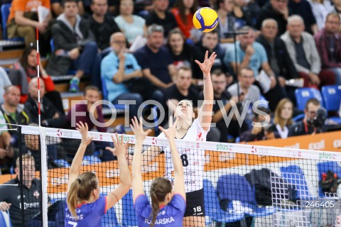  11.10.2019 RZESZOW <br />
SIATKOWKA <br />
LIGA SIATKOWKI KOBIET LSK 2019/2020 <br />
POLISH WOMEN'S VOLLEYBALL LEAGUE <br />
MECZ DEVELOPRES SKYRES RZESZOW - DPD LEGIONOVIA LEGIONOWO <br />
N/Z KATARZYNA ZAROSLINSKA KROL <br />
 