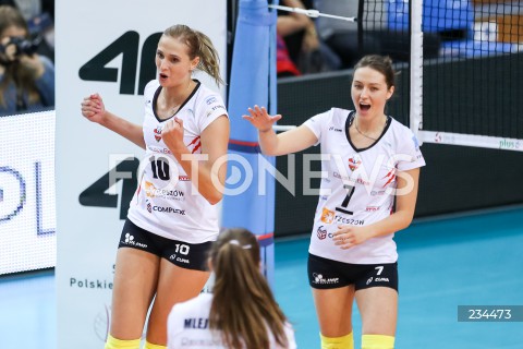  11.10.2019 RZESZOW <br />
SIATKOWKA <br />
LIGA SIATKOWKI KOBIET LSK 2019/2020 <br />
POLISH WOMEN'S VOLLEYBALL LEAGUE <br />
MECZ DEVELOPRES SKYRES RZESZOW - DPD LEGIONOVIA LEGIONOWO <br />
N/Z ZUZANNA EFIMIENKO MLOTKOWSKA JELENA BLAGOJEVIC RADOSC EMOCJE <br />
 