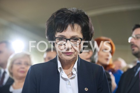  24.10.2019 WARSZAWA<br />UROCZYSTOSC WRECZENIA NOMINACJI POSLOM IX KADENCJI<br />N/Z ELZBIETA WITEK<br /> 