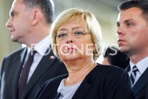  24.10.2019 WARSZAWA<br />UROCZYSTOSC WRECZENIA NOMINACJI POSLOM IX KADENCJI<br />N/Z MALGORZATA GERSDORF<br /> 