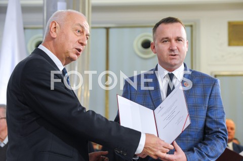  24.10.2019 WARSZAWA<br />
UROCZYSTOSC WRECZENIA NOMINACJI POSLOM IX KADENCJI<br />
N/Z MICHAL CIESLAK<br />
 