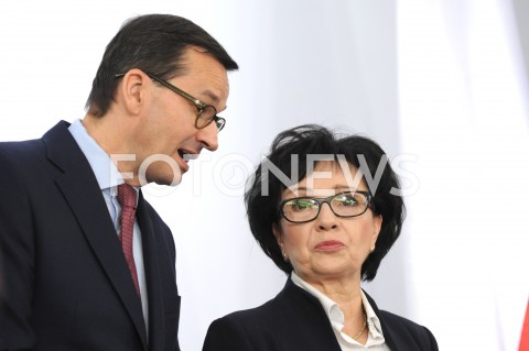  24.10.2019 WARSZAWA<br />
UROCZYSTOSC WRECZENIA NOMINACJI POSLOM IX KADENCJI<br />
N/Z PREMIER MATEUSZ MORAWIECKI ELZBIETA WITEK<br />
 