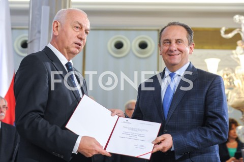  24.10.2019 WARSZAWA<br />UROCZYSTOSC WRECZENIA NOMINACJI POSLOM IX KADENCJI<br />N/Z ANDRZEJ GUT MOSTOWY<br /> 