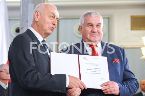  24.10.2019 WARSZAWA<br />UROCZYSTOSC WRECZENIA NOMINACJI POSLOM IX KADENCJI<br />N/Z KAZIMIERZ GWIADOWSKI<br /> 