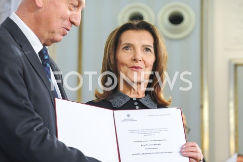  24.10.2019 WARSZAWA<br />UROCZYSTOSC WRECZENIA NOMINACJI POSLOM IX KADENCJI<br />N/Z TERESA HALAS<br /> 