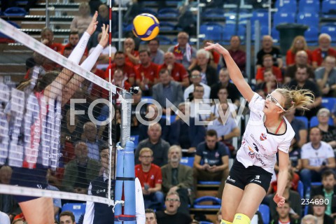  26.10.2019 RZESZOW <br />
SIATKOWKA <br />
LIGA SIATKOWKI KOBIET LSK 2019/2020 <br />
POLISH WOMEN'S VOLLEYBALL LEAGUE <br />
MECZ DEVELOPRES SKYRES RZESZOW - BANK POCZTOWY PALAC BYDGOSZCZ <br />
N/Z KAMILA WITKOWSKA <br />
 