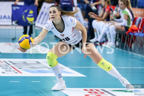  26.10.2019 RZESZOW <br />
SIATKOWKA <br />
LIGA SIATKOWKI KOBIET LSK 2019/2020 <br />
POLISH WOMEN'S VOLLEYBALL LEAGUE <br />
MECZ DEVELOPRES SKYRES RZESZOW - BANK POCZTOWY PALAC BYDGOSZCZ <br />
N/Z KATARZYNA ZAROSLINSKA - KROL SYLWETKA <br />
 