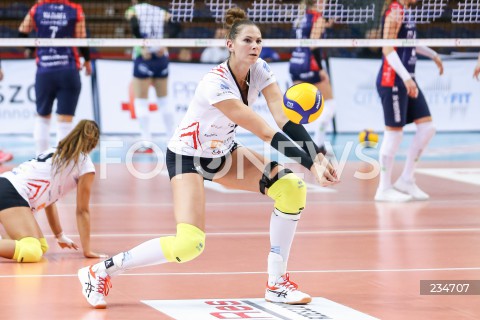  26.10.2019 RZESZOW <br />
SIATKOWKA <br />
LIGA SIATKOWKI KOBIET LSK 2019/2020 <br />
POLISH WOMEN'S VOLLEYBALL LEAGUE <br />
MECZ DEVELOPRES SKYRES RZESZOW - BANK POCZTOWY PALAC BYDGOSZCZ <br />
N/Z GABRIELA POLANSKA SYLWETKA <br />
 