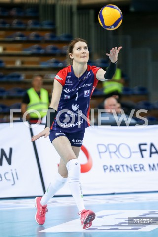  26.10.2019 RZESZOW <br />
SIATKOWKA <br />
LIGA SIATKOWKI KOBIET LSK 2019/2020 <br />
POLISH WOMEN'S VOLLEYBALL LEAGUE <br />
MECZ DEVELOPRES SKYRES RZESZOW - BANK POCZTOWY PALAC BYDGOSZCZ <br />
N/Z PATRYCJA BALMAS SYLWETKA <br />
 