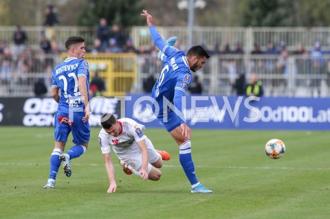  29.10.2019 RZESZOW  ( STADION CWKS RESOVIA ) <br />
PILKA NOZNA <br />
TOTOLOTEK PUCHAR POLSKI <br />
RUNDA 1/16 FINALU <br />
MECZ RESOVIA RZESZOW - LECH POZNAN <br />
N/Z ADRIAN DZIUBINSKI KARLO MUHAR <br />
 