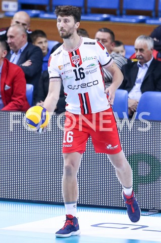  30.10.2019 RZESZOW <br />
SIATKOWKA MEZCZYZN <br />
PLUSLIGA SEZON 2019/2020 <br />
PLUS LIGA POLISH MEN VOLLEYBALL LEAGUE <br />
MECZ ASSECO RESOVIA - MKS SLEPSK MALOW SUWALKI <br />
N/Z NICOLAS MARECHAL SYLWETKA <br />
 