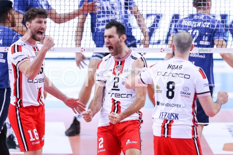  30.10.2019 RZESZOW <br />
SIATKOWKA MEZCZYZN <br />
PLUSLIGA SEZON 2019/2020 <br />
PLUS LIGA POLISH MEN VOLLEYBALL LEAGUE <br />
MECZ ASSECO RESOVIA - MKS SLEPSK MALOW SUWALKI <br />
N/Z NICOLAS MARECHAL GRZEGORZ KOSOK RADOSC EMOCJE <br />
 