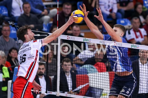  30.10.2019 RZESZOW <br />
SIATKOWKA MEZCZYZN <br />
PLUSLIGA SEZON 2019/2020 <br />
PLUS LIGA POLISH MEN VOLLEYBALL LEAGUE <br />
MECZ ASSECO RESOVIA - MKS SLEPSK MALOW SUWALKI <br />
N/Z NICOLAS MARECHAL BARTLOMIEJ BOLADZ <br />
 