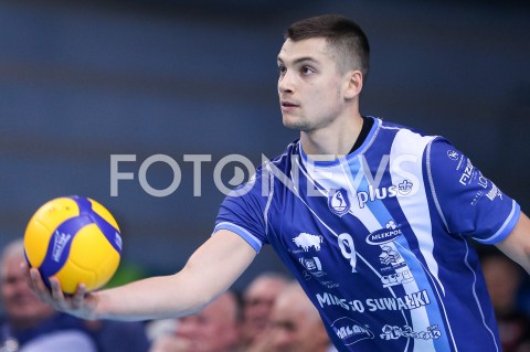  30.10.2019 RZESZOW <br />
SIATKOWKA MEZCZYZN <br />
PLUSLIGA SEZON 2019/2020 <br />
PLUS LIGA POLISH MEN VOLLEYBALL LEAGUE <br />
MECZ ASSECO RESOVIA - MKS SLEPSK MALOW SUWALKI <br />
N/Z NICOLAS SZERSZEN SYLWETKA <br />
 