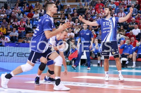  30.10.2019 RZESZOW <br />
SIATKOWKA MEZCZYZN <br />
PLUSLIGA SEZON 2019/2020 <br />
PLUS LIGA POLISH MEN VOLLEYBALL LEAGUE <br />
MECZ ASSECO RESOVIA - MKS SLEPSK MALOW SUWALKI <br />
N/Z JAKUB ROHNKA RADOSC EMOCJE <br />
 