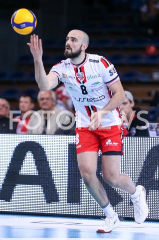  30.10.2019 RZESZOW <br />
SIATKOWKA MEZCZYZN <br />
PLUSLIGA SEZON 2019/2020 <br />
PLUS LIGA POLISH MEN VOLLEYBALL LEAGUE <br />
MECZ ASSECO RESOVIA - MKS SLEPSK MALOW SUWALKI <br />
N/Z NICHOLAS HOAG SYLWETKA <br />
 