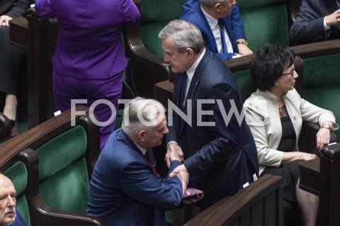  12.11.2019 WARSZAWA SEJM<br />
INAUGURACYJNE POSIEDZENIE IX KADENCJI SEJMU<br />
N/Z JAROSLAW GOWIN PIOTR GLINSKI<br />
 