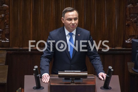  12.11.2019 WARSZAWA SEJM<br />
INAUGURACYJNE POSIEDZENIE IX KADENCJI SEJMU<br />
N/Z PREZYDENT ANDRZEJ DUDA<br />
 