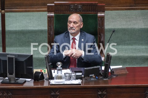  12.11.2019 WARSZAWA SEJM<br />
INAUGURACYJNE POSIEDZENIE IX KADENCJI SEJMU<br />
N/Z ANTONI MACIEREWICZ<br />
 