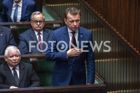 12.11.2019 WARSZAWA SEJM<br />
INAUGURACYJNE POSIEDZENIE IX KADENCJI SEJMU<br />
N/Z MARIUSZ BLASZCZAK SLUBOWANIE<br />
 