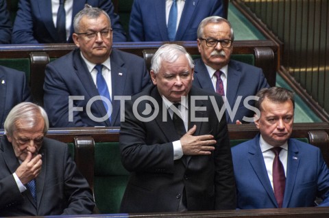  12.11.2019 WARSZAWA SEJM<br />
INAUGURACYJNE POSIEDZENIE IX KADENCJI SEJMU<br />
N/Z JAROSLAW KACZYNSKI SLUBOWANIE<br />
 