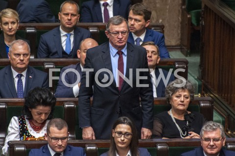  12.11.2019 WARSZAWA SEJM<br />
INAUGURACYJNE POSIEDZENIE IX KADENCJI SEJMU<br />
N/Z TADEUSZ CYMANSKI SLUBOWANIE<br />
 