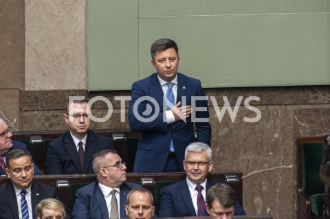  12.11.2019 WARSZAWA SEJM<br />
INAUGURACYJNE POSIEDZENIE IX KADENCJI SEJMU<br />
N/Z MICHAL DWORCZYK SLUBOWANIE<br />
 