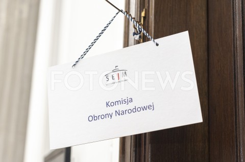  14.11.2019 WARSZAWA SEJM<br />
DZIEN W SEJMIE<br />
N/Z KOMISJA OBRONY NARODOWEJ TABLICZKA ZDJECIE ILUSTRACYJNE ILUSTRANT<br />
 