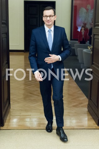  15.11.2019 WARSZAWA <br />
PIERWSZE POSIEDZENIE RADY MINISTROW <br />
INAUGURACYJNE POSIEDZENIE RZADU <br />
N/Z PREMIER MATEUSZ MORAWIECKI <br />
 