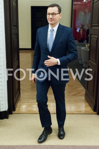  15.11.2019 WARSZAWA <br />
PIERWSZE POSIEDZENIE RADY MINISTROW <br />
INAUGURACYJNE POSIEDZENIE RZADU <br />
N/Z PREMIER MATEUSZ MORAWIECKI <br />
 