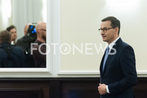  15.11.2019 WARSZAWA <br />
PIERWSZE POSIEDZENIE RADY MINISTROW <br />
INAUGURACYJNE POSIEDZENIE RZADU <br />
N/Z PREMIER MATEUSZ MORAWIECKI <br />
 