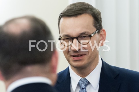  15.11.2019 WARSZAWA <br />
PIERWSZE POSIEDZENIE RADY MINISTROW <br />
INAUGURACYJNE POSIEDZENIE RZADU <br />
N/Z PREMIER MATEUSZ MORAWIECKI <br />
 