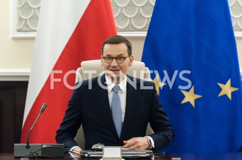  15.11.2019 WARSZAWA <br />
PIERWSZE POSIEDZENIE RADY MINISTROW <br />
INAUGURACYJNE POSIEDZENIE RZADU <br />
N/Z PREMIER MATEUSZ MORAWIECKI <br />
 