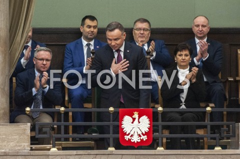  19.11.2019 WARSZAWA SEJM<br />
POSIEDZENIE SEJMU<br />
EXPOSE<br />
N/Z PREZYDENT RP ANDRZEJ DUDA HALINA SZYMANSKA KRZYSZTOF SZCZERSKI BLAZEJ SPYCHALSKI ANDRZEJ DERA  WOJCIECH KOLARSKI <br />
 