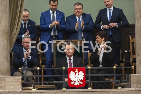  19.11.2019 WARSZAWA SEJM<br />
POSIEDZENIE SEJMU<br />
EXPOSE<br />
N/Z PREZYDENT RP ANDRZEJ DUDA HALINA SZYMANSKA KRZYSZTOF SZCZERSKI BLAZEJ SPYCHALSKI ANDRZEJ DERA  WOJCIECH KOLARSKI PAWEL MUCHA<br />
 