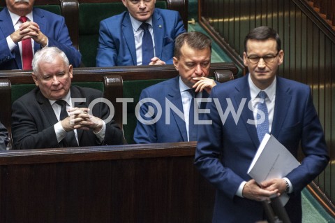  19.11.2019 WARSZAWA SEJM<br />
POSIEDZENIE SEJMU<br />
EXPOSE<br />
N/Z PREMIER MATEUSZ MORAWIECKI JAROSLAW KACZYNSKI MARIUSZ BLASZCZAK <br />
 