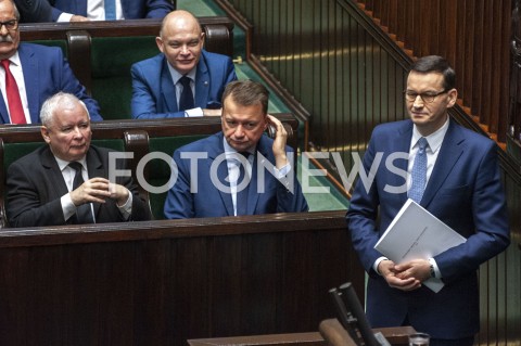  19.11.2019 WARSZAWA SEJM<br />
POSIEDZENIE SEJMU<br />
EXPOSE<br />
N/Z PREMIER MATEUSZ MORAWIECKI JAROSLAW KACZYNSKI MARIUSZ BLASZCZAK <br />
 