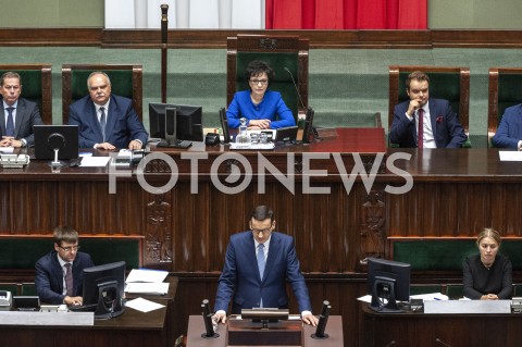  19.11.2019 WARSZAWA SEJM<br />
POSIEDZENIE SEJMU<br />
EXPOSE<br />
N/Z ELZBIETA WITEK PREMIER MATEUSZ MORAWIECKI RAFAL BOCHENEK <br />
 