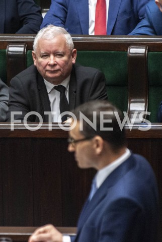  19.11.2019 WARSZAWA SEJM<br />
POSIEDZENIE SEJMU<br />
EXPOSE<br />
N/Z JAROSLAW KACZYNSKI PREMIER MATEUSZ MORAWIECKI <br />
 