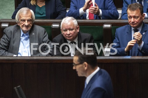 19.11.2019 WARSZAWA SEJM<br />
POSIEDZENIE SEJMU<br />
EXPOSE<br />
N/Z JAROSLAW KACZYNSKI PREMIER MATEUSZ MORAWIECKI RYSZARD TERLECKI MARIUSZ BLASZCZAK <br />
 