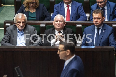 Expose premiera Mateusza Morawieckiego w Sejmie w Warszawie