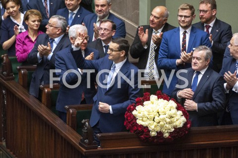  19.11.2019 WARSZAWA SEJM<br />
POSIEDZENIE SEJMU<br />
EXPOSE<br />
N/Z PREMIER MATEUSZ MORAWIECKI BRAWA KWIATY<br />
 