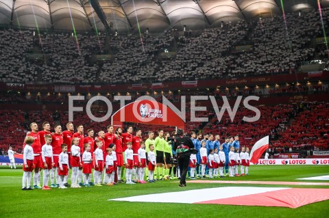  19.11.2019 WARSZAWA<br />
PILKA NOZNA - KWALIFIKACJE UEFA EURO 2020<br />
FOOTBALL UEFA EURO 2020 QUALIFIERS<br />
MECZ POLSKA (POLAND) - SLOWENIA (SLOVENIA)N/Z REPREZENTACJA POLSKI HYMN<br />
 