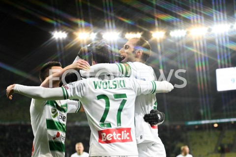  23.11.2019 GDANSK<br />
PILKA NOZNA - PKO EKSTRAKLASA SEZON 2019/2020<br />
MECZ LECHIA GDANSK - LKS LODZ<br />
N/Z RAFAL WOLSKI RADOSC BRAMKA GOL NIEUZNANA FLAVIO PAIXAO<br />
 